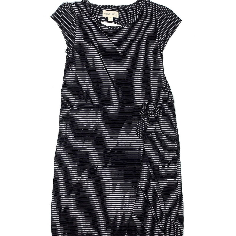 Mable & Honey Mock Wrap Waist Keyhole Back Midi Dress Size XL